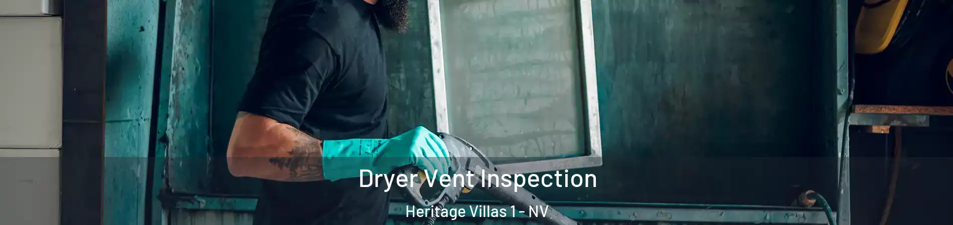 Dryer Vent Inspection Heritage Villas 1 - NV