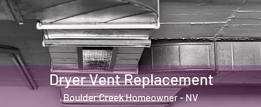 Dryer Vent Replacement Boulder Creek Homeowner - NV