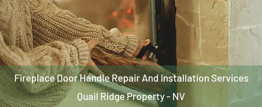 Fireplace Door Handle Repair And Installation Services Quail Ridge Property - NV