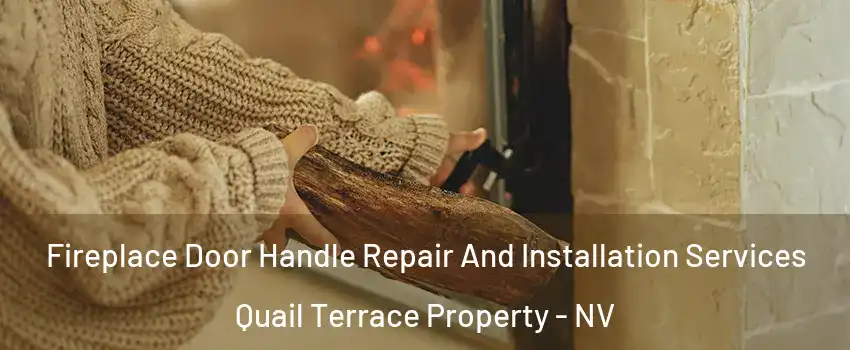 Fireplace Door Handle Repair And Installation Services Quail Terrace Property - NV