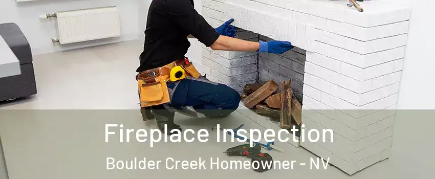 Fireplace Inspection Boulder Creek Homeowner - NV