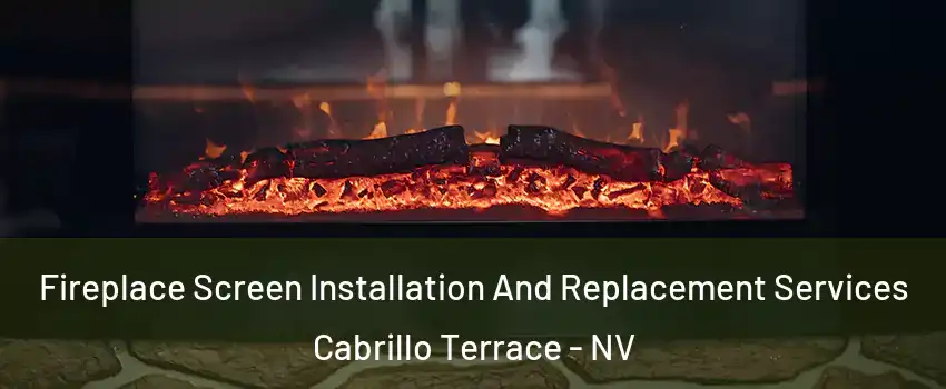 Fireplace Screen Installation And Replacement Services Cabrillo Terrace - NV