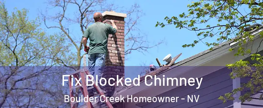 Fix Blocked Chimney Boulder Creek Homeowner - NV
