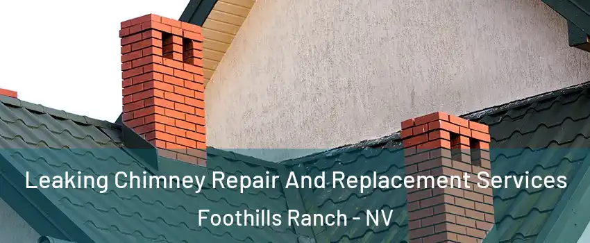 Leaking Chimney Repair And Replacement Services Foothills Ranch - NV